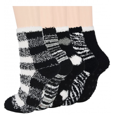 Century Star Anti Slip Athletic Plush Slipper Grip Socks Women Yoga Pilates Soft Warm Cozy Socks